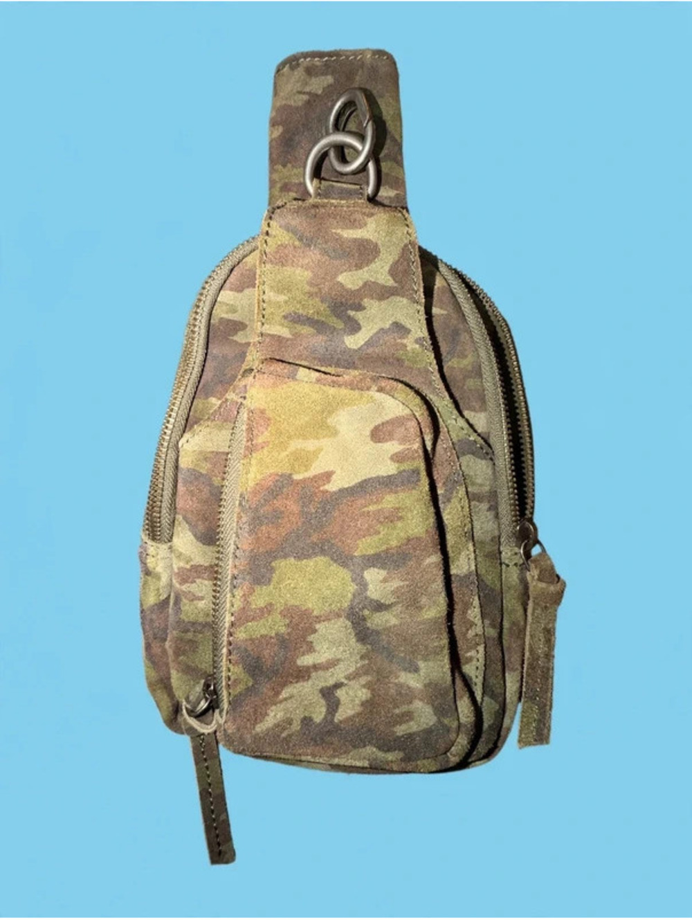 Free People Hudson Sling Bag - Camo Suede - Camouflage Crossbody / Belt Bag
